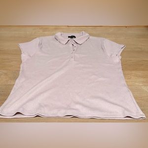 Rose gold J. Crew Vintage rib polo shirt